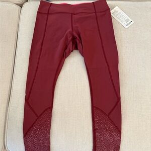 Lululemon Tight Stuff Tight Burgundy Leggings